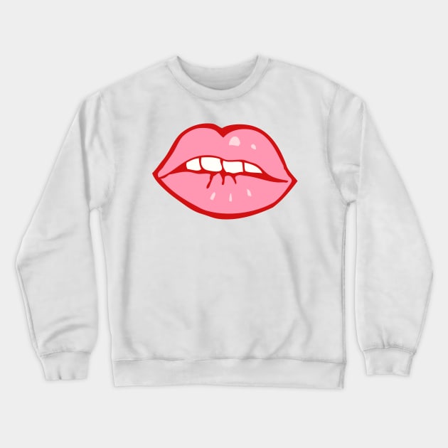 Pink Lips Crewneck Sweatshirt by OzInke